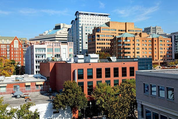 Downtown Silver Spring office buildings in Montgomery County, Maryland