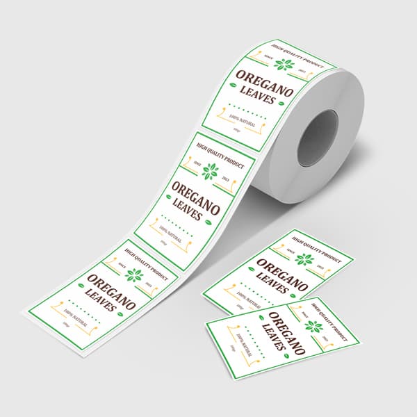 White BOPP Roll Label