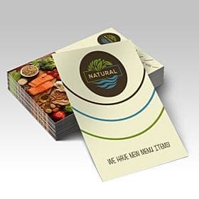 14pt natural announcement cards