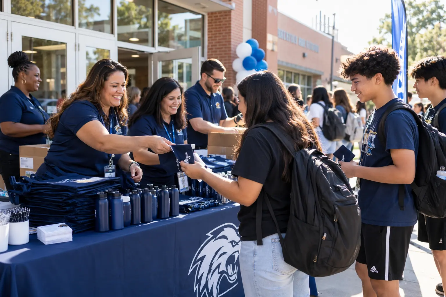 Apparel & promotional in use at a school or public institution