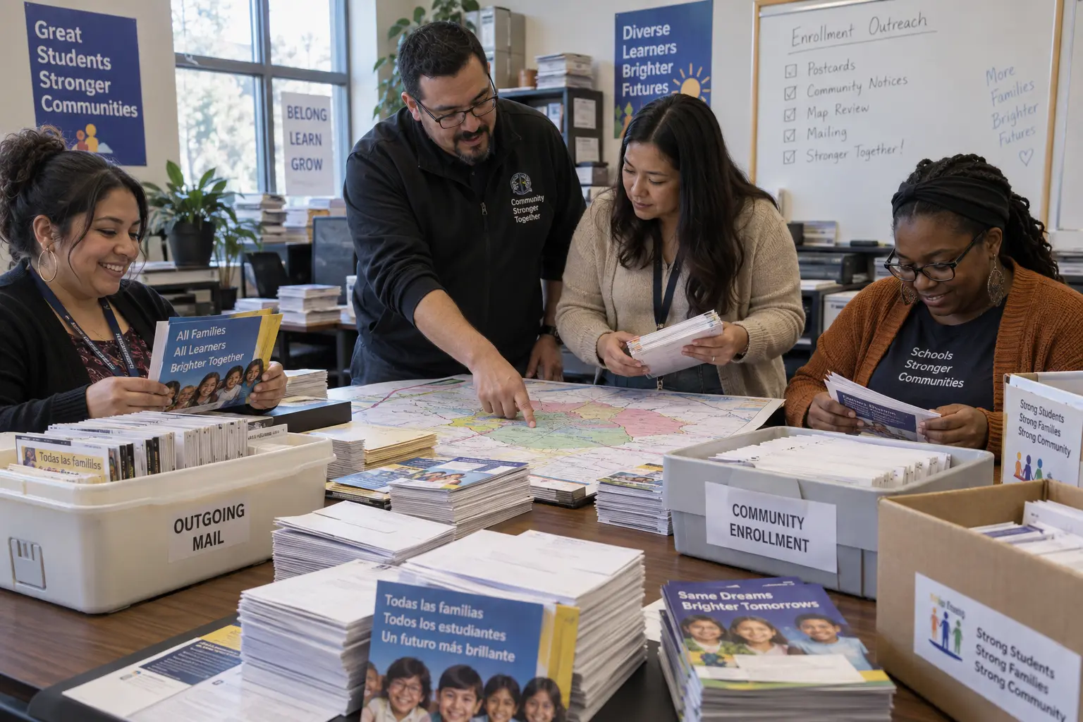 Outreach & direct mail in use at a school or public institution